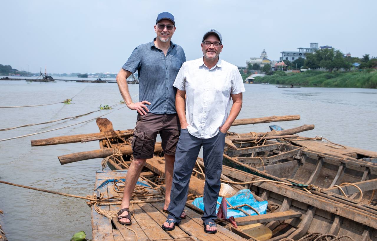 Stefan with Zeb Hogan on the Mekong
